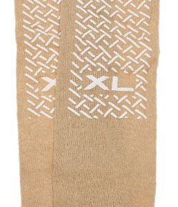 Slipper Socks; XL Beige Pair Men's  10-12  Wms 11-13