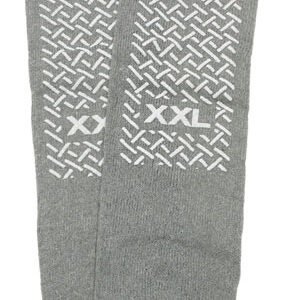Slipper Socks; XXL Grey Pair Men's 12-13