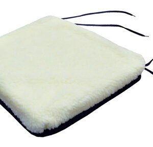 Rollator Cushion w/Sherpa Top Navy  13  x 14  x 2