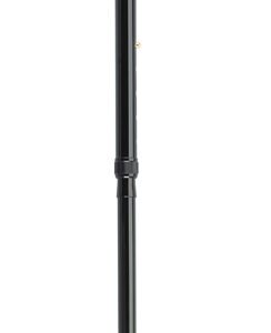 Folding Cane Pistol Grip  Adj. Black Floral  33  - 37