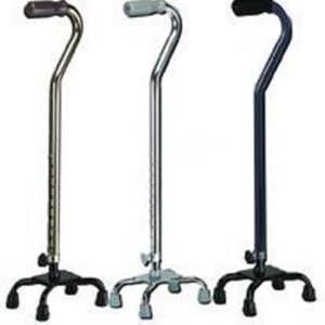 Quad Cane-Small Base Black with Foam Grip