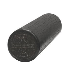 CanDo Foam Roller Black Compos Extra Firm  Round  6  x 18