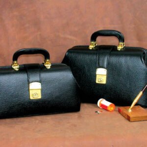 Intern/Student Boston Bag 14  Black Leather