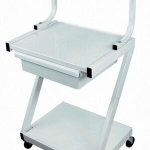 Z-Cart Steel 3-Shelf w/Drawer White