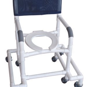 Shower Chair PVC w/Outrigger & Swivel Movement