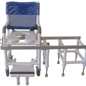 Dual Commode Shower/Transf PVC Chair Deluxew/OneStep Lock