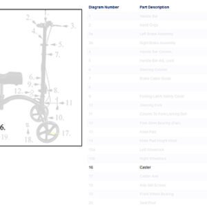 Replacement Caster for 1089S Knee Walker