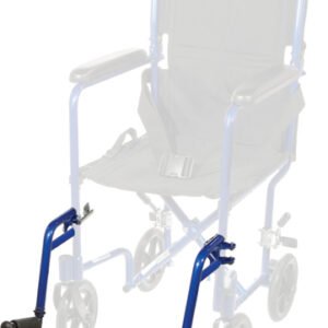 Swing-Away Detachable Footrest f/Alum Transport Chair-Blue pr