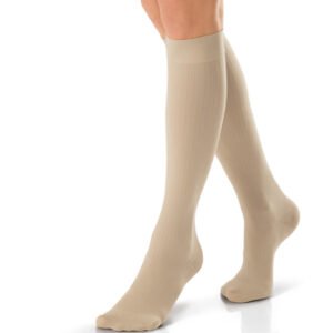 Jobst soSOFT Knee 8-15 Ribbed C/T Sand Medium pr