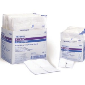 Excilon Drain Sponge 4  X 4  6ply Tray/25 pks of 2