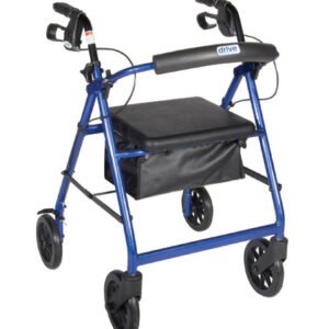 Rollator  Aluminum w/Fold-Up & Remov Back  Padded Seat Blue